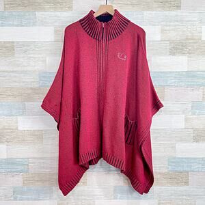 South Carolina Gamecocks Chunky Sweater Poncho Red Emerson Street Womens S/M